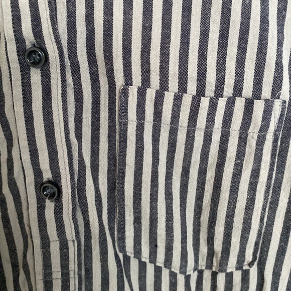 Isabel Marant Etoile Striped 1/4 Button Cotton Shirt, Size 38/US 6 - Picture 8 of 10